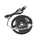 〖Haltbar und flexibel〗 Dieser LED-Lichtstreifen wurde mit hellen Lichtern, kräftigen Farben und einer Lebenserwartung von über 50.000 Stunden gebaut. Er verfügt außerdem über eine flexible Platine, sodass Sie ihn überall dort anbringen können, wo Sie eine klare Beleuchtung benötigen. Angetrieben durch irgendwelche Geräte mit Ausgang 5V USB-Port, wie Computer, Schreibtisch, Laptop, Tablette PC, Vorsprung, Auto, etc.