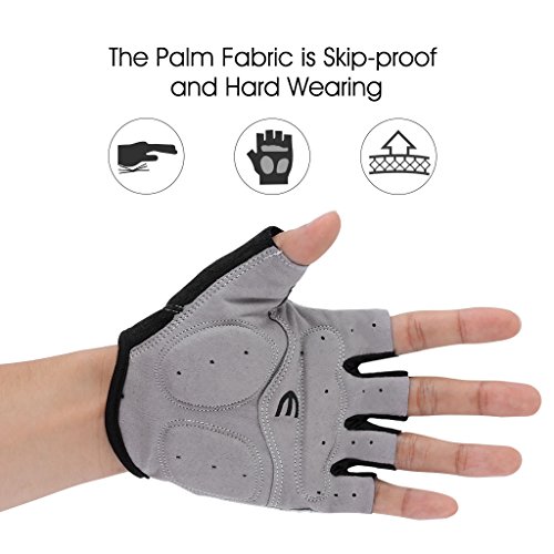 Enkeeo Fahrradhandschuhe Fitness-Handschuhe Reithandschuhe Radsporthandschuhe Trainingshandschuhe mit Adjustable Handgelenkstütze für Road Race, Mountainbike, Radsport, Reiten, Wandern, Bergsteigen, Camping und mehr Sports im Freien, Idea für Damen Herren Frauen Männer - 3