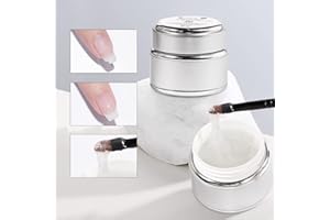 Beautilux Fiber Gel 55g, UV Fibre Gel de Construction pour Réparer les Ongles Cassés, UV Builder Nail Gels de Construction Semi Permanents Builder Nail Gel Manucure Français