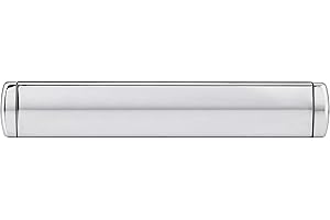 IRONWORX® Enigma 12" Premium Slimline Metal Sleeved Letterbox Polished Chrome ❘ Fully Weather Sealed, 180° Opening, Ultra Durable Modern Design, Compatible with UPVC, Composite & Wooden Doors