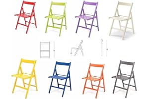 OKAFFAREFATTO ZIMBARDI COSTANZA Sedie in legno richiudibili colorate set da 8 nuova già montate