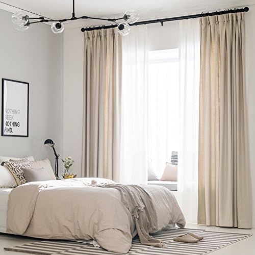 Thick solid color curtains,Blackout window curtains thermal insulated grommet bedroom drapes with 1 tie backs 52x96in-A 52*96inch