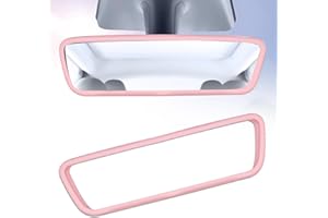 CANIPHA Pink Rear View Mirror Cover and Accessories - Silicone Protector Frame for Car Automotive Mirror