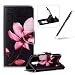 Produktbild Malerei Muster Entwurf PU Leder Tasche Case für Samsung Galaxy A6 Plus 2018, Herzzer Bunte Kunst Gemalt Look Flip Wallet Cover Weiche Innere Silikon Bookcase mit Magnet Kartenfächer Schutz vor Stürzen und Stößen Schutzhülle für Samsung Galaxy A6 Plus 2018 - Rosa Henna