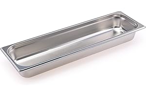 TeknoStahl GN Behälter Gastronorm 2/4 Edelstahl (65 Millimeter)