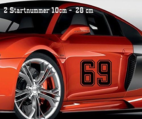 2x Car And Motorbike Race Numbers Number Sticker Motocross MX Enduro Motorcycle Boat ATV 10 cm/28 cm Longest Side