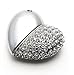 Produktbild Hälfte Kristall Herz Schmuck Halskette 64GB Speicherstick USB-Stick (Silber)