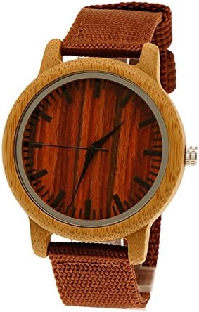 'Henny Small Designer Ladies' "Limited Edition Men's Organic Wood Watch in Brown with Watch Box