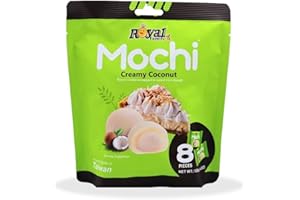 CANDYFRIZZ SELECTION Royal Family Mochi – Confezione da 8 Pezzi – Un viaggio tra 7 sapori irresistibili - Scegli il tuo Gusto Preferito! (Cocco)