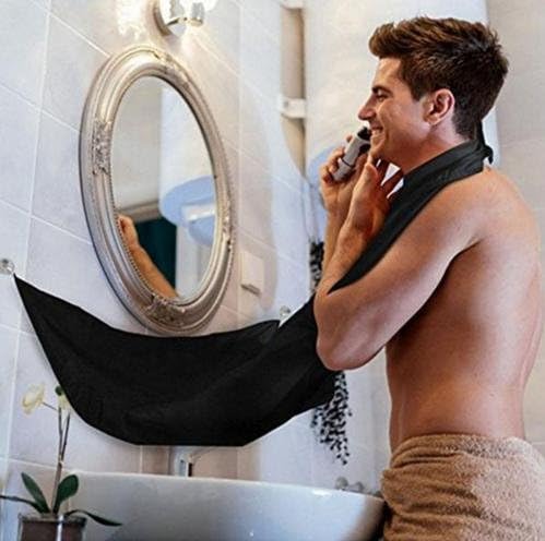 Beard Bib, Beard Trim Catcher, Gift for Husband, Boyfriend, Brother, Father, Son, Keep your Sink Clean &amp; your relationships intact, Grooming Kit, True Gentleman, Easy to Use, Easy to Store, Mustache, Perfect Shaving Experience, Beard Etiquette,
