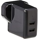 Amazon Basics Dual-Port USB Wall Charger (2.4 Amp) - Black