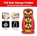 Produktbild Cabzswh Zervikale Massage Kissen Taille zurück Hüften Stereo Massage Körper Multifunktions Kissen Kissen-Home Office Car Verwendung, Red