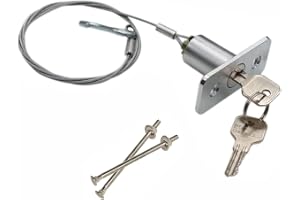 Nödsläppslåssats, säker universell garagedörröppnare tillförlitlig stöldskydd, nödkopplingsfrigöringsnyckellås med 2 nycklar för garage, rulllucka, förråd