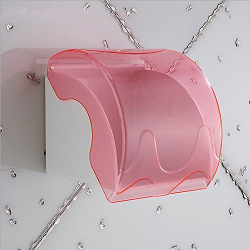 Preisvergleich Produktbild Tutoy Wandmontierter Wasserdichter Papierhalter Badezimmer Papier Rollenhalter -Pink