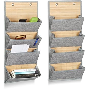 2x Wandorganizer im Set, Hängeaufbewahrung, Türgarderobe