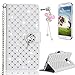 Produktbild Sunroyal Samsung Galaxy S7 Edge G935FD G935F SM-G935 Hülle,3 in 1 Zubehör set Luxus Bling Folio PU Wallet Stand Handyhülle Schutzhüll Schale Etui im Bookstyle Buchstil Klapptasche + HD Displayschutzfolie + Butterfly Schmetterling Schleife Kristall Bling Anhänger Strass Staub Stecker mit Kette Handschlaufe, Weiß White