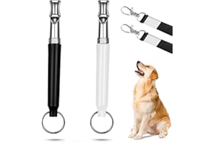 INGJIA Hundepfeife, Ultraschall Hundepfeife, Professionelle Ultraschall Pfeife, Hundepfeife zum Stoppen des Bellens, Whistle für Hundeausbildung, Hundepfeife zum Rückruf mit Lanyard, 2 Pcs