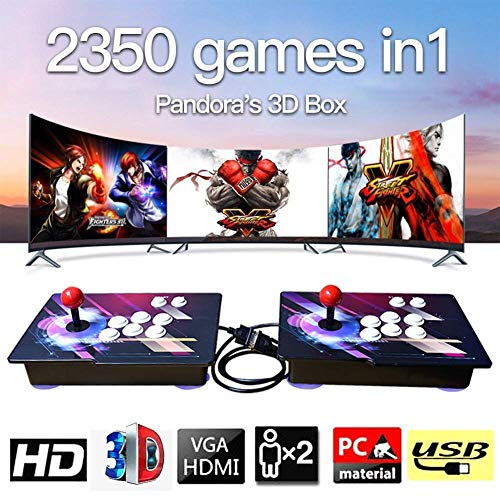 Preisvergleich Produktbild Home Arcade Konsole, 2350 Classic-Spiele Joystick Spielkonsole, Kundenbezogene Schaltflächen, 1920x1080 Full HD, Unterstützt PS3, pielcontroller, HDMI und VGA Ausgang