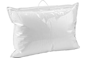 VISION LINENS Home Bedding Pillow Storage Bag, Clear Transparent Polypropylene Plastic, Long Lasting Durability, Zipped Bag With Nylon Handles, 53cm x 71cm, Can Also Store Clothes, Towels & More