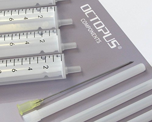 5 x 10 ml Einmalspritzen / Einwegspritzen, Refillspritzen, Wegwerfspritzen mit 70 mm Kanülen im Set für Refill, Modellbau, Hobby, Malerei und Industrie - 2