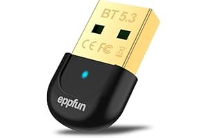 eppfun Adattatore Bluetooth USB per PC, Chiavetta Bluetooth 5.3 Dongle, Compatibile Con Windows11 10, per Mouse Tastiera