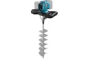 JUDANNA Professional Akku-Erdbohrer für Makita 18V Akku, Erdlochbohrer Pfahlbohrer mit Bürstenloser Motor für Gartenbau/Pfahlsetzung, Kompatibel mit 20 mm gemahlenen Bohrerbits, Eisbohrbits, ohne Akku