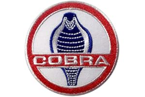 SIGITASTRADING Cobra Patch Iron on Custom Made Decorate Embroidered Jacket Shirt Denim Jean Bag, Drag Drift Rac Sports Car