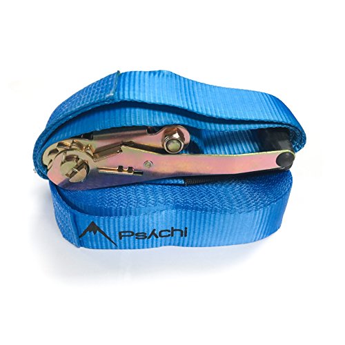 Preisvergleich Produktbild Psychi 15 m 50 mm Slackline Funline Jibline mit Ratsche Gurt, blau