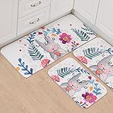 HENGSONG Niedlichen Cartoon Kaninchen Rechteck Fußmatte Teppich 40*60cm Schlafzimmer Wohnzimmer Baby Kinderzimmer Türmatte Teppich - 2