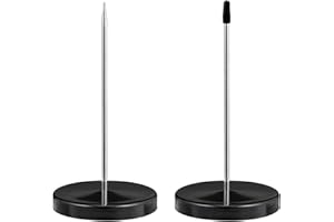 euluoziqing 2 Stück Zettelspießer, Bonspießer Zettelhalter, Quittung Halter mit Rundfuß für kassenbon kassenzettel aufbewahrung Bars Büros 14 cm (Schwarz)