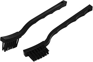 UXCELL sourcing map Mango De Plástico PCB Circuito Impreso Limpiador Antiestáticas Cepillo 2 Piezas Negro
