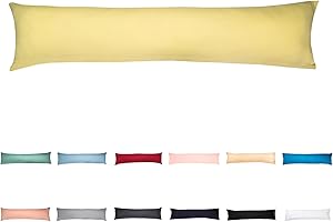 ‎LIVESSA livessa Seitenschläferkissen mit Bezug 40 x 145 cm -Schwangerschaftskissen/pregnancy pillow/Stillkissen mit Kissenbezug aus%100 Baumwolle, Verdeckter Reißverschluss an der langen Seite