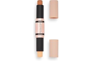 REVOLUTION BEAUTY LONDON Makeup Revolution Stick Contouring Duo, Contorno in Crema & Illuminante, Definisce gli Zigomi e Sculpe il Viso, Vegano e Cruelty-Free, Colore Medium, 2.4g