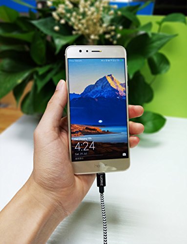 LUORIZ C  ble USB Type C  2M  Lot de 3  Long Nylon Tress   Rapide Chargeur C  ble USB C Charge Data Synchro pour Samsung Galaxy S8 Plus  Note 8  A3 A5