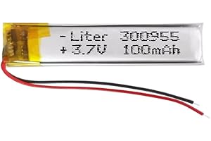 Bateria 300955 LiPo 3.7V 100mAh 0.37Wh 1S 5C Liter Energy Battery Akumulator dla Elektroniki ładowalny litowy polimerowy telefon - Nie nadaje się do sterowania radiowego 59x9x3mm (100mAh|300955)