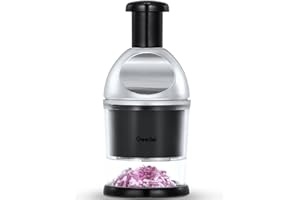 GEEDEL Tritatutto Manuale, Tritatutto Verdure Slap Chopper Facile da Pulire e Taglio Veloce, Tritatutto per Cipolle per Noci, Aglio, Insalata e Altro