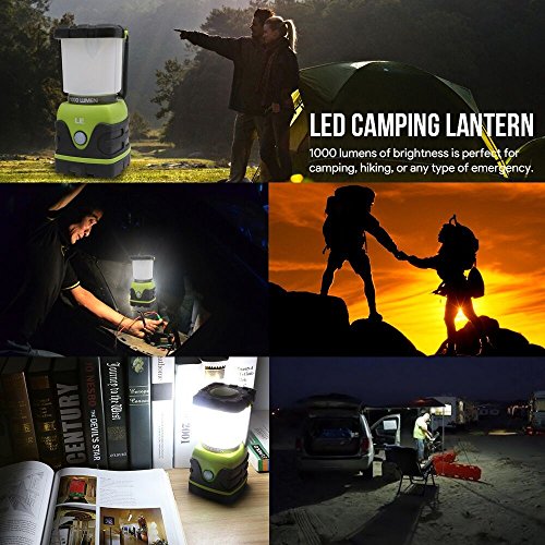 LE 1000lm Campinglampe 3 Helligkeiten dimmbar IPX4 wasserdicht Laterne Außenleuchte für Stromausfällen Wandern Camping Notfall Ausfälle Gartenlaterne LED Notfallleuchte - 6