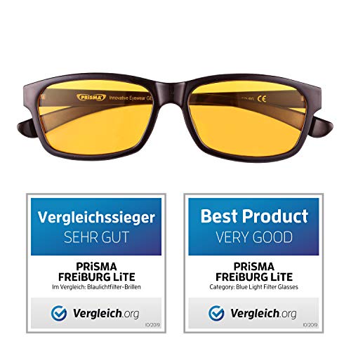 PRiSMA Blaulichtfilter-Brille FREiBURG - Blueblocker-Brille - Anti-Blaulicht - Computerbrille - Gamer Brille - bluelightprotect LiTE - F704