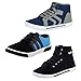 Jabra Perfect Combo of 3 Sneaker Shoes For Men (Arrow Grey+Br-1 Blue+Boxer Black) RS.725.00