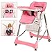 MCC Pink Multifunctional Foldable Baby High Chair Highchair with Free Bib