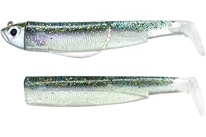 Combo de anzuelos Fiiish Black Minnow, 70 mm, (Rigged and Ready), Khaki Shore Head, 3g