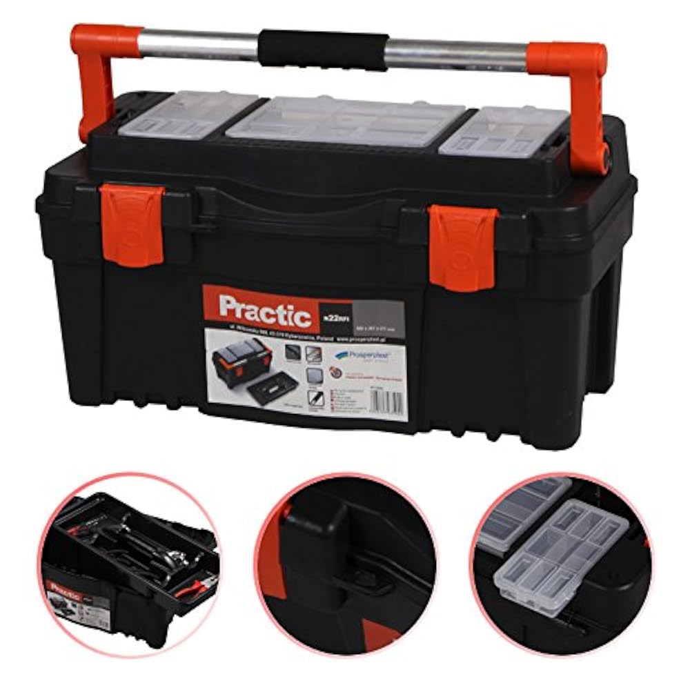 Prosperplast Werkzeugkoffer Werkzeugkasten Sortimentskasten Werkzeugkiste Practic RFI 22'' 55x27x28cm