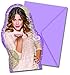 12-teiliges Einladungskarten-Set * VIOLETTA - GOLD EDITION * für Kindergeburtstag oder Motto-Party // 6 Einladungen und 6 Umschläge // Geburtstag Party Invitations Disney Sängerin rosa