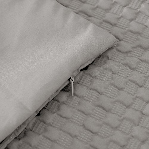 Deconovo Kissenbezüge Auto Kissenhüllen Wohnzimmer Zierkissenhülle 40×40 cm Grau 4er set - 4