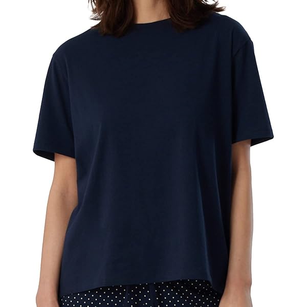 Schiesser Damen Schlafhose Kurz Baumwolle Stretch - Pyjama Court Confortable Pour Femme
