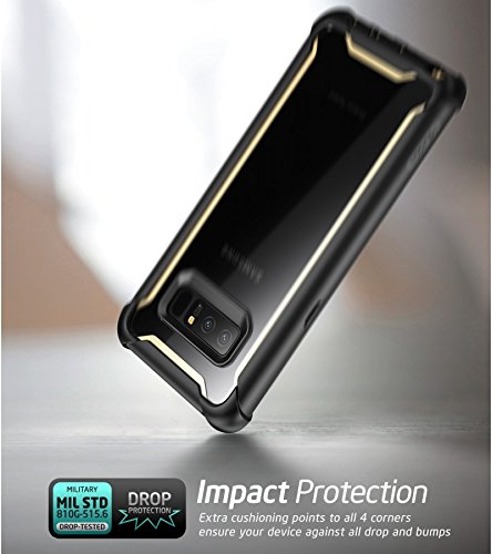 Funda Samsung Galaxy Note 8  i-Blason Ares con protectores de pantalla incorporados para Samsung Galaxy Note 8  2017   transparente  negro oro 