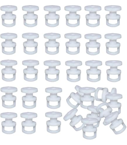 100 Ganci Per Tende Scorrevoli - Cursori In Plastica Per Binari, Scorrimento Silenzioso - Foto 10