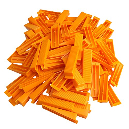 Yibuy 100pcs Plastic Tile Leveling System Wedge Tile Spacer Floor Leveler