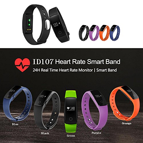 KOBWA Fitness-Tracker-Herzfrequenz Fitnessarmband- Pulsuhr Aktivitätstracker Wasserdicht- Smart Bracelet – Smartwatch für Android Smartphone und IPhone IOS,Schrittzähler, Kalorienzähler, Schlaf-Monitor,Push-Message und Anrufer – ID Benachrichtigung - 2