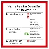Verhalten im Brandfall Schild | 20 x 20 cm | Aushang für...